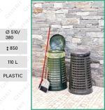 Plast Stojan na vrecia 110 L sivá