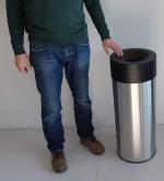 Odpadkový kôš 60 l nehrdzavejúca oceľ brúsený požadovaný ral podľa farby