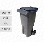 Plast Popolnica 60 L sivá