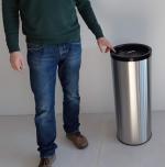 Odpadkový kôš  nehrdzavejúca oceľ brúsený