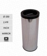 Nehrdzavejúca oceľ Popolník stojan - nehrdzavejúca  Zrkadlový