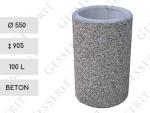 betón 120 L koše na odpad 100