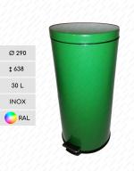 Nehrdzavejúca oceľ Červená kôš na odpadky 30 L Požadovaný RAL podľa farby