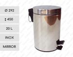 Nehrdzavejúca oceľ HACCP odpadkové koše 20 L Zrkadlový