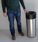 Nehrdzavejúca oceľ Hnedý koše na smeti 60 L Brúsený