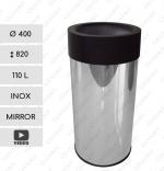 Nehrdzavejúca oceľ Kôš na odpad kovový 110 L Zrkadlový