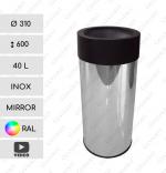 Nehrdzavejúca oceľ Kôš na odpad z nerezovej ocele 40 L Zrkadlový