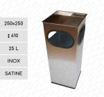 Nehrdzavejúca oceľ Nerezový koše na smeti vonkajší 25 L Brúsený