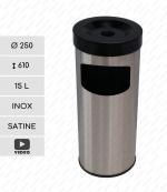Nehrdzavejúca oceľ Nerezový popolnica 15 L Brúsený