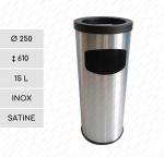 Nehrdzavejúca oceľ Nerezový smetná nádoba s popolníkom 15 L Brúsený