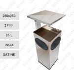 Nehrdzavejúca oceľ Odpadové nádoby z nerezovej ocele 25 L Brúsený