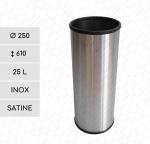 Nehrdzavejúca oceľ Otvorený kôš na smeti 25 L Brúsený