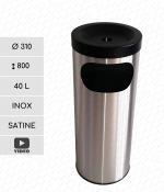 Nehrdzavejúca oceľ Smetné nádoby nerezový 40 L Brúsený