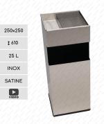 Nehrdzavejúca oceľ Smetné nádoby z nerezovej ocele 25 L Brúsený