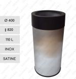Nehrdzavejúca oceľ Smetný kôš do kancelárie 110 L Brúsený