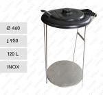 Nehrdzavejúca oceľ Vonkajší koše na odpadky 120 L
