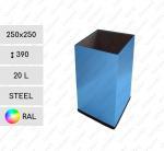 Oceľ Biela koše na odpadky 20 L Požadovaný RAL podľa farby