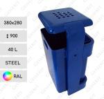 Oceľ Červená odpadkové koše 40 L Požadovaný RAL podľa farby