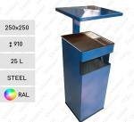Oceľ Kombinovaný popolník 25 L Požadovaný RAL podľa farby
