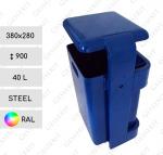 Oceľ Kôš na odpad vonkajší 40 L Požadovaný RAL podľa farby