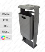 Oceľ Kôš na smeti modrý 40 L Požadovaný RAL podľa farby