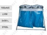 Oceľ Nádoba na smeti triedený odpad 2x120 L