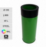 Oceľ Popolnica modrý 60 L Požadovaný RAL podľa farby