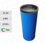 Oceľ Smetné koše modrý  Požadovaný RAL podľa farby