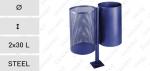 Oceľ Vonkajší kôš na odpadky 2x30 L Modrý