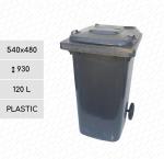 Plast 120 L kôš na odpadky sivá