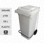 Plast 120l nádoba na odpad pedálový 120 L Biely