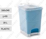 Plast 20l kôš na odpadky pedálový 20 L priehľadný, Modrý