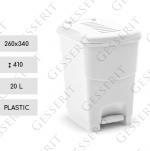 Plast 20l koše na odpadky 20 L Biely