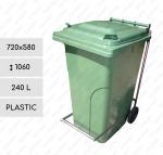 Plast 240l nádoba na odpad 240 L Zelená