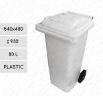 Plast 80l smetné koše 80 L Biely