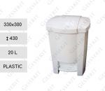 Plast Biela koše na odpadky s pedálom 20 L Biely
