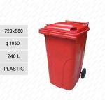 Plast Kôš na odpad 240l 240 L Červená