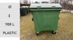 Plast Kôš na odpadky 1100 L Zelená