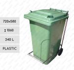 Plast Koše na odpad HACCP 240 L Zelená