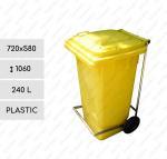 Plast Koše na odpad HACCP 240 L Žltý