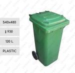 Plast Koše na smeti triedený odpad 120 L Zelená