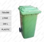 Plast Nádoba na smeti triedený odpad 240 L Zelená