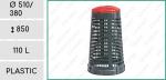 Plast Nádoby na smeti 110l 110 L sivá, Červená