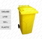 Plast Odpadkový kôš 120 L Žltý
