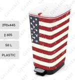 Plast Odpadkový kôš 50 L Americká vlajka