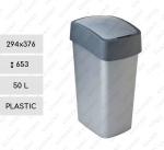 Plast Odpadkový kôš 50 L sivá