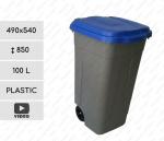 Plast Odpadkový kôš na triedený odpad 100 L sivá, Modrý