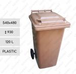 Plast Odpadkový kôš na triedený odpad 120 L hnedý
