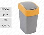 Plast Odpadové nádoby na triedený odpad 25 L sivá, Žltý