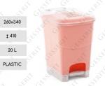 Plast Pedálový koše na odpadky 20l 20 L priehľadný, oranžový